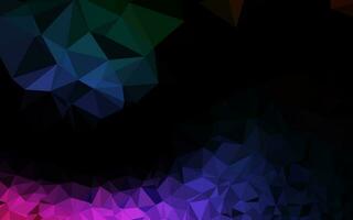 Dark Multicolor, Rainbow vector polygon abstract backdrop.