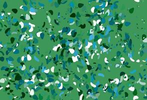 Light blue, green vector backdrop with abstract shapes.