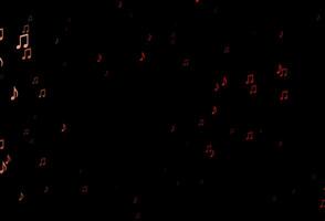 Dark Red vector pattern with music elements.