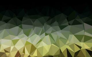 Dark Green vector polygon abstract background.