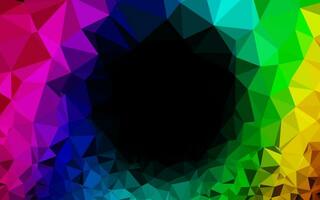 Dark Multicolor, Rainbow vector triangle mosaic texture.