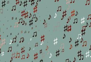 Light Red vector pattern with music elements.