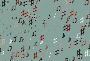 Light Red vector pattern with music elements.