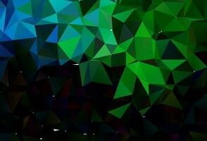 Dark Blue, Green vector polygon abstract layout.