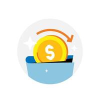 cashback earned concept illustration flat design vector. modern graphic element ui, infographic, icon vector