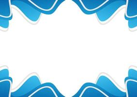 wave blue gradient background modern design vector