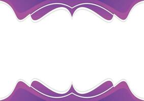 abstract wave purple background frame design vector