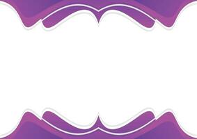 abstract wave purple background frame design vector