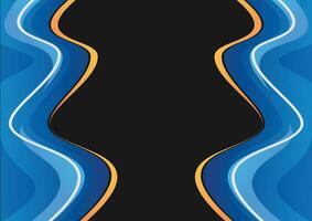 abstract wave gradient black background design vector
