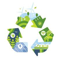 Sustainable Recycling Illustration vector