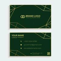 Luxury and elegant business card template with gold lines vector