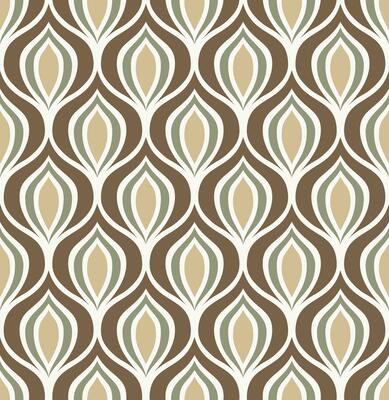 BEIGE VECTOR SEAMLESS BACKGROUND WITH GRAY AND BROWN ABSTRACT FIGURES IN ART DECO STYLE