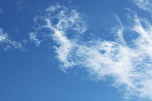 blue sky background with tiny clouds. Dhaka, Bangladesh. photo