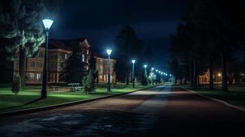 noche ver de ifrane universidad. generativo ai foto