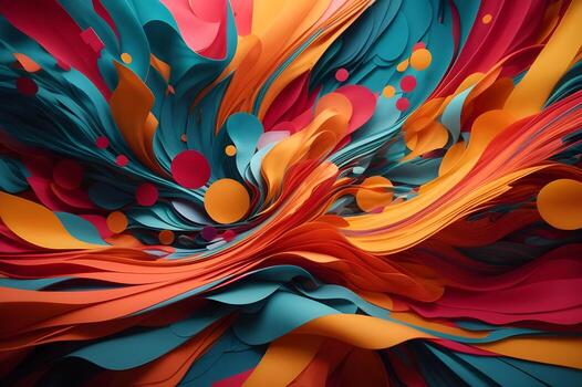 Artificial intelligence tech background. Digital technology, deep learning and big data concept. AI Generated. photo