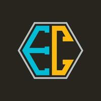 EC letter logo vector