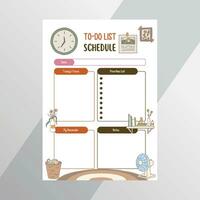 TO Do List Schedule vector templates design