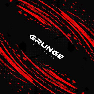 Abstract Red and Black Brush Background with Halftone Effect. Brush Stroke Illustration for Banner, Poster, or Sports Background. Scratch and Texture Elements For Design