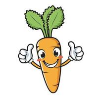 vector cartoon, character, and mascot  carrot smile