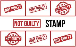 Not Guilty Rubber Stamp Set Vector