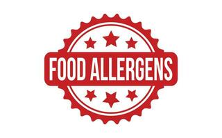 Food Allergens rubber grunge stamp seal vector