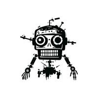 Hand drawn robot or robotic vector illustration