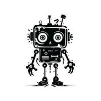 Hand drawn robot or robotic vector illustration