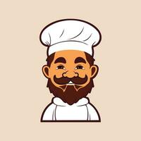 Smiling Uncle A Cartoon of vector illustration an chef Uncle in Uniform