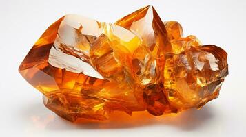 Photo of Topaz isolated on white background. Generative AI