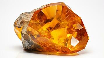 Photo of Topaz isolated on white background. Generative AI