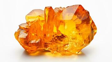 Photo of Topaz isolated on white background. Generative AI