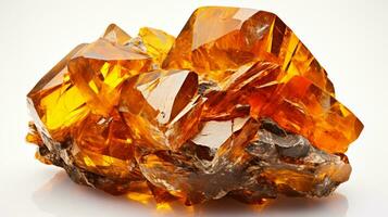 Photo of Topaz isolated on white background. Generative AI
