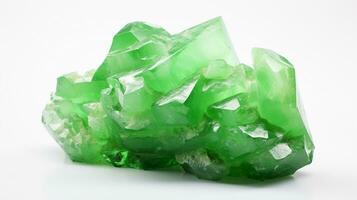 Photo of Jade isolated on white background. Generative AI