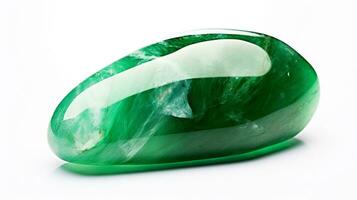 Photo of Jade isolated on white background. Generative AI