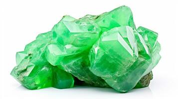 Photo of Jade isolated on white background. Generative AI