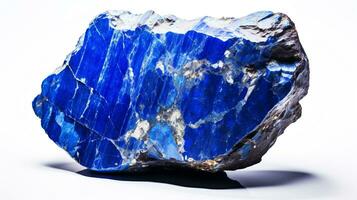 Photo of Lapis Lazuli isolated on white background. Generative AI