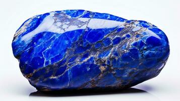 Photo of Lapis Lazuli isolated on white background. Generative AI