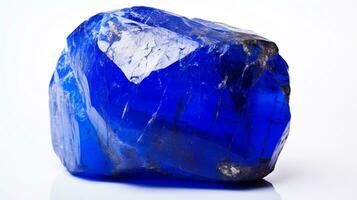 Photo of Lapis Lazuli isolated on white background. Generative AI