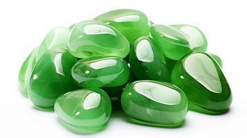 Photo of Jade isolated on white background. Generative AI