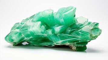 Photo of Jade isolated on white background. Generative AI