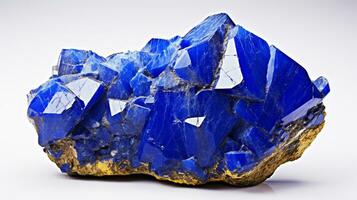 Photo of Lapis Lazuli isolated on white background. Generative AI