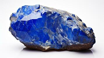 Photo of Lapis Lazuli isolated on white background. Generative AI