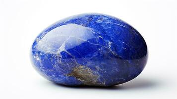 Photo of Lapis Lazuli isolated on white background. Generative AI