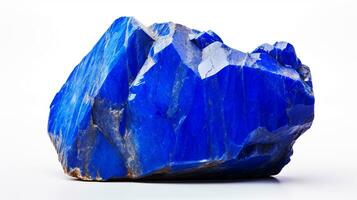 Photo of Lapis Lazuli isolated on white background. Generative AI