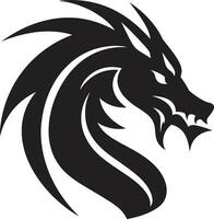 Inferno Unleashed Black Vector Dragons Power and Grace Scales of Shadows Monochromatic Vector Design of the Dragon