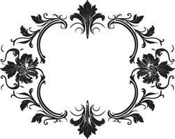 elegante insignias reales real vector de negro decorativo floraciones real abundancia monocromo elegancia para élite realeza