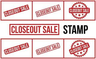 Closeout Sale Rubber Stamp Set Vector