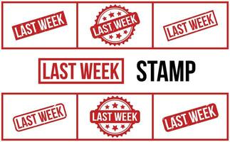 Last Week Rubber Stamp Set Vector