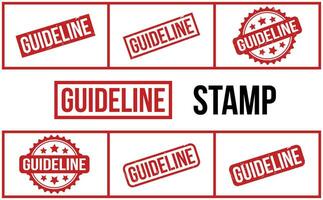 Guideline Rubber Stamp Set Vector