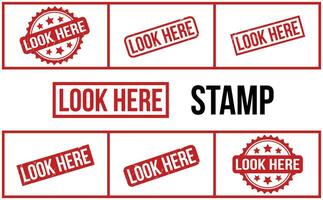 Look Here Rubber Stamp Set Vector